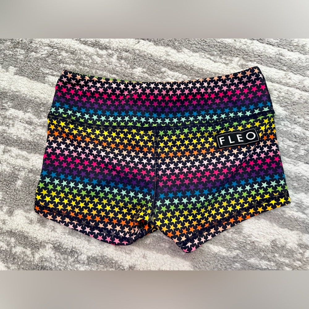 Fleo Women's Rainbow Star Athletic Shorts